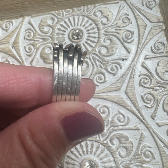 Artisan Modern Wide Chunky Sterling Silver Band Ring Solid Size 9 - Picture 13 of 16